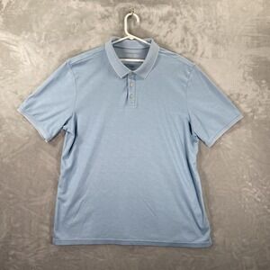 Bear Bottom Shirt Mens XL Polo Short Sleeve Blue Casual Travel Preppy Everyday
